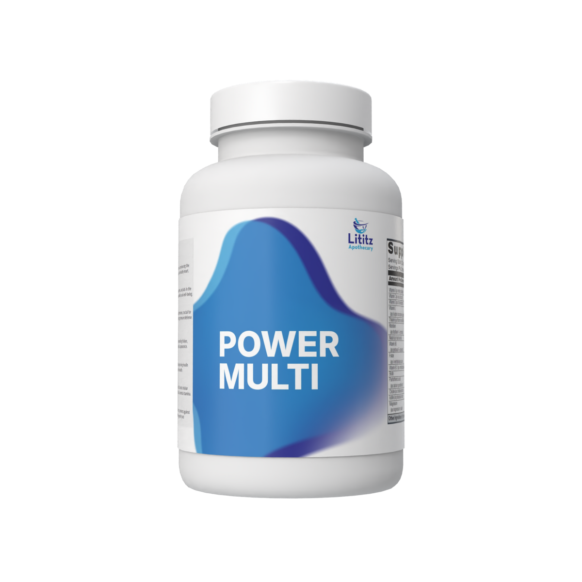 Power Multi multivitamin dietary supplement bottle from Lititz Apothecary