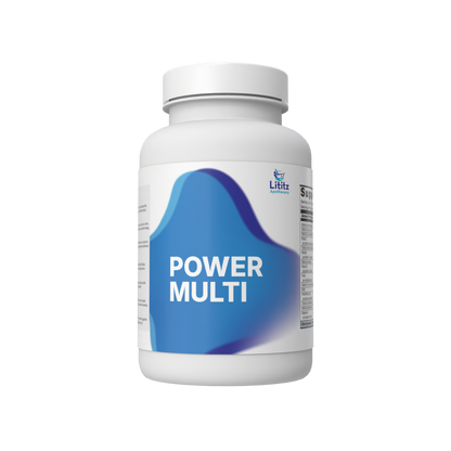 Power Multi multivitamin dietary supplement bottle from Lititz Apothecary